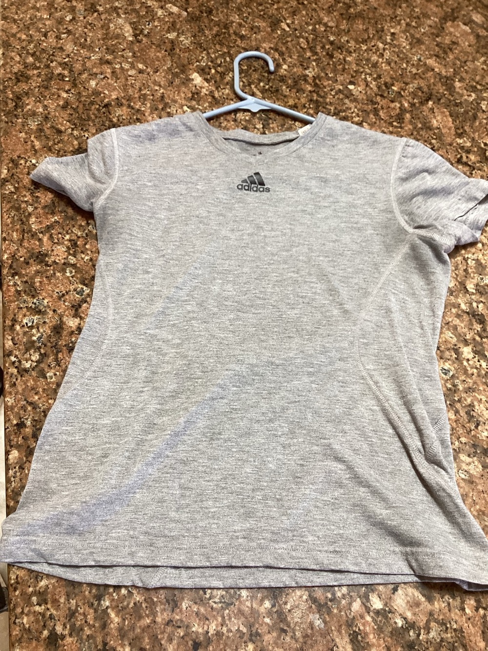 Adidas, Climacool  Womens T-shirt, Heather Gray, Size Medium